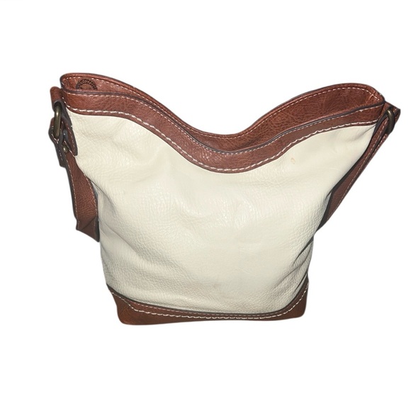 Izod Cream and Brown Crossbody Bag - Picture 3 of 5